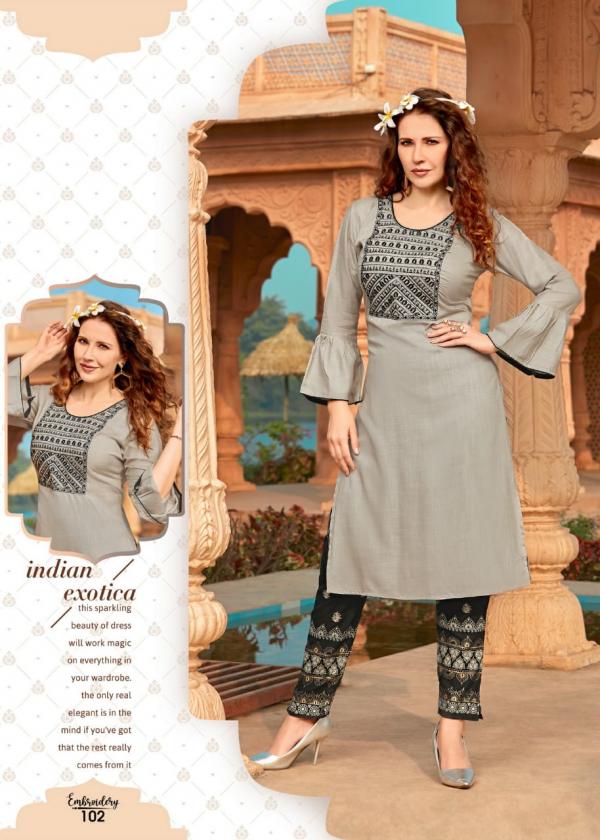 Embroidery-Rayon-Kurti-With-Bottom